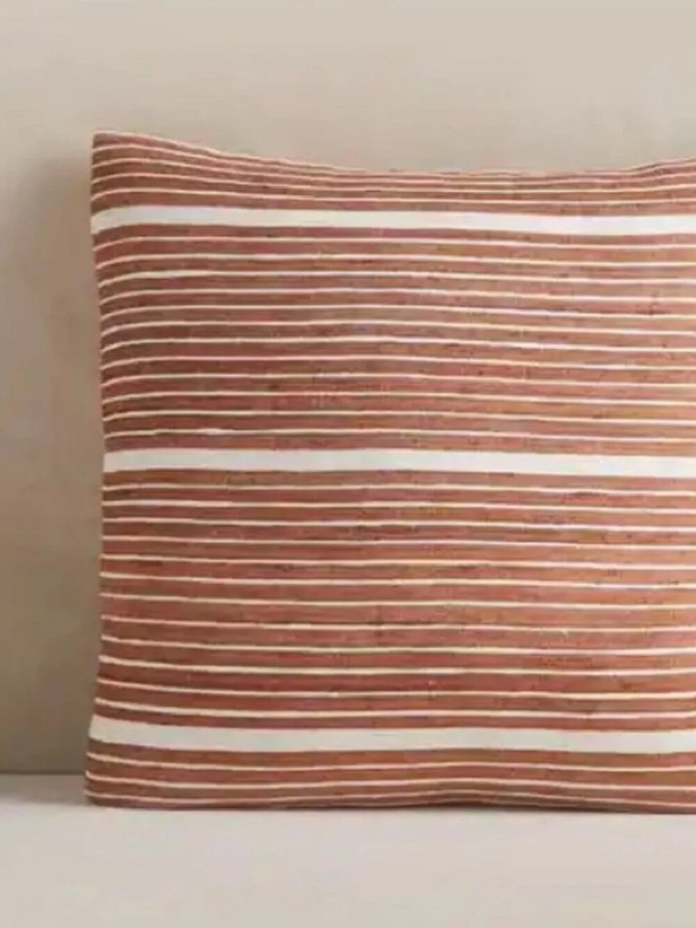 West Elm Orange Striped Pillow Cover - 24x24